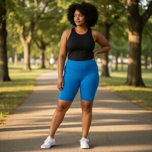 Torrid Active Blue Bike Biker Shorts Plus Size 4X Athleisure Activewear Workout